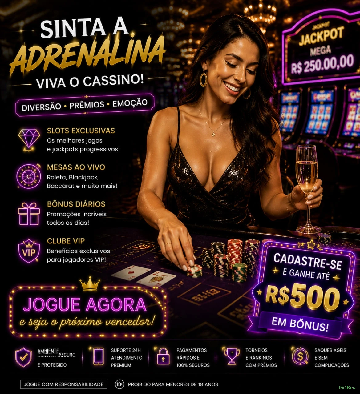 Cassino 951Bra - mesas ao vivo e jogos
